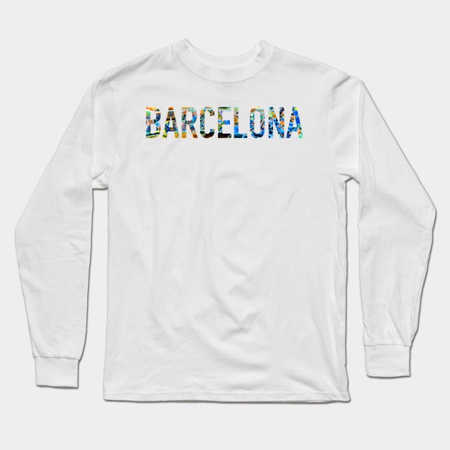 Barcelona Park Guell Long Sleeve T-Shirt by aterkaderk